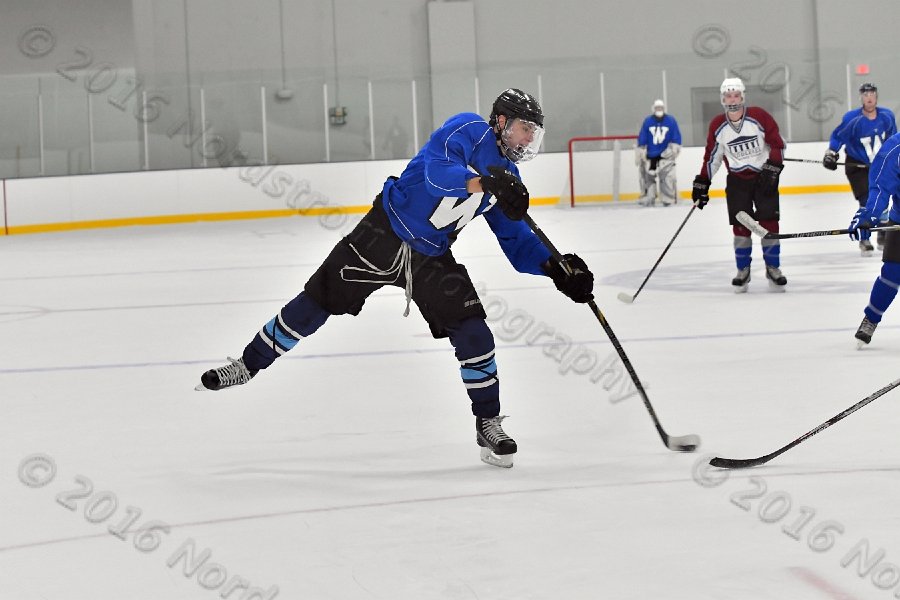 Wheaton College Men\'s Ice Hockey vs Middlesex Community College. - Photo By: KEITH NORDSTROM